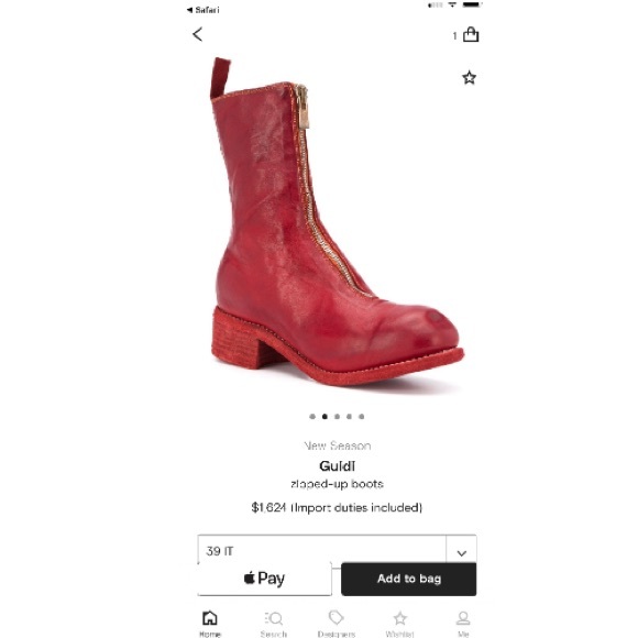 SOLD Guidi PL2 Red Horse Leather Zip Ankle Boots - Picture 2 of 13